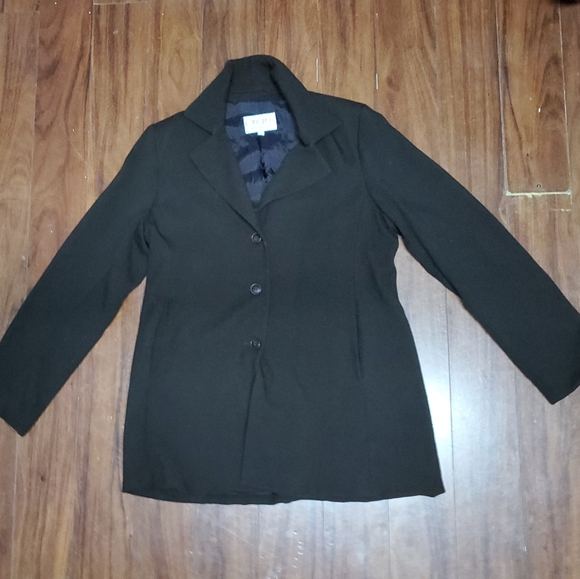 Vintage Wool Origins Blazer Jacket Size 10 Dark Brown Made in Canada - Picture 4 of 5